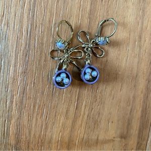 NWOT Betsey Johnson Hot Cocoa Bow Earrings